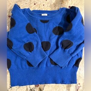 GAP Toddler Blue Sweater with Black Dots